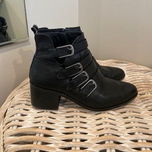 Lucky Brand black booties boots womens size 6.5